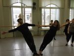 Movement class at Arlekin Players Theatre and Igor Golyak acting studio. Starting the work on partner balance exercises.